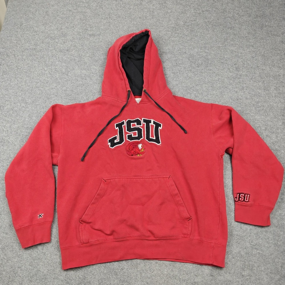 Vintage Jacksonville State Gamecocks Hoodie Mens XL Red NCAA Football Pressbox